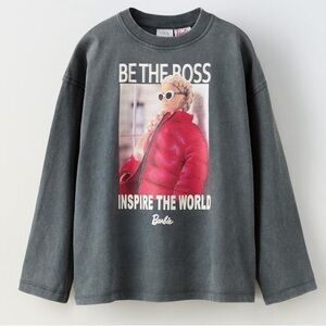 NWT ZARA BARBIE Graphic Long Sleeve Top
